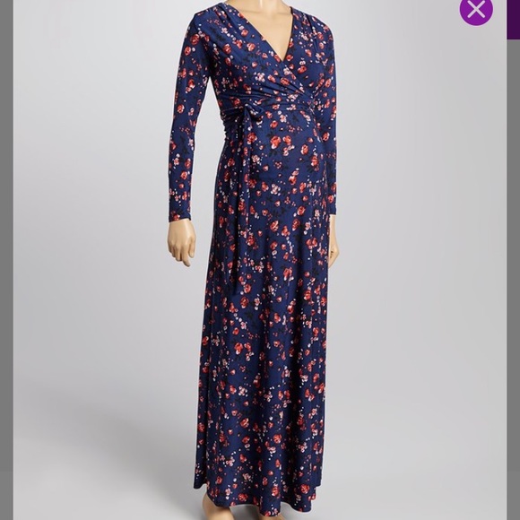Floral Maternity Maxi Dress- Size Medium - Picture 3 of 7